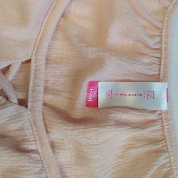 No Boundaries Pink Long Sleeve Blouse Junior Size Large - Picture 3 of 3